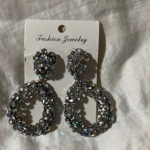 Beautiful iridescent rhinestone earrings
